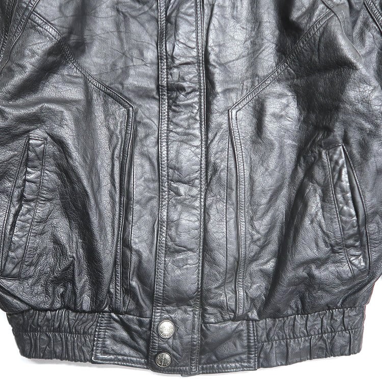 古着 WILSONS 本革 レザージャケット ブルゾン ブラック 表記：M