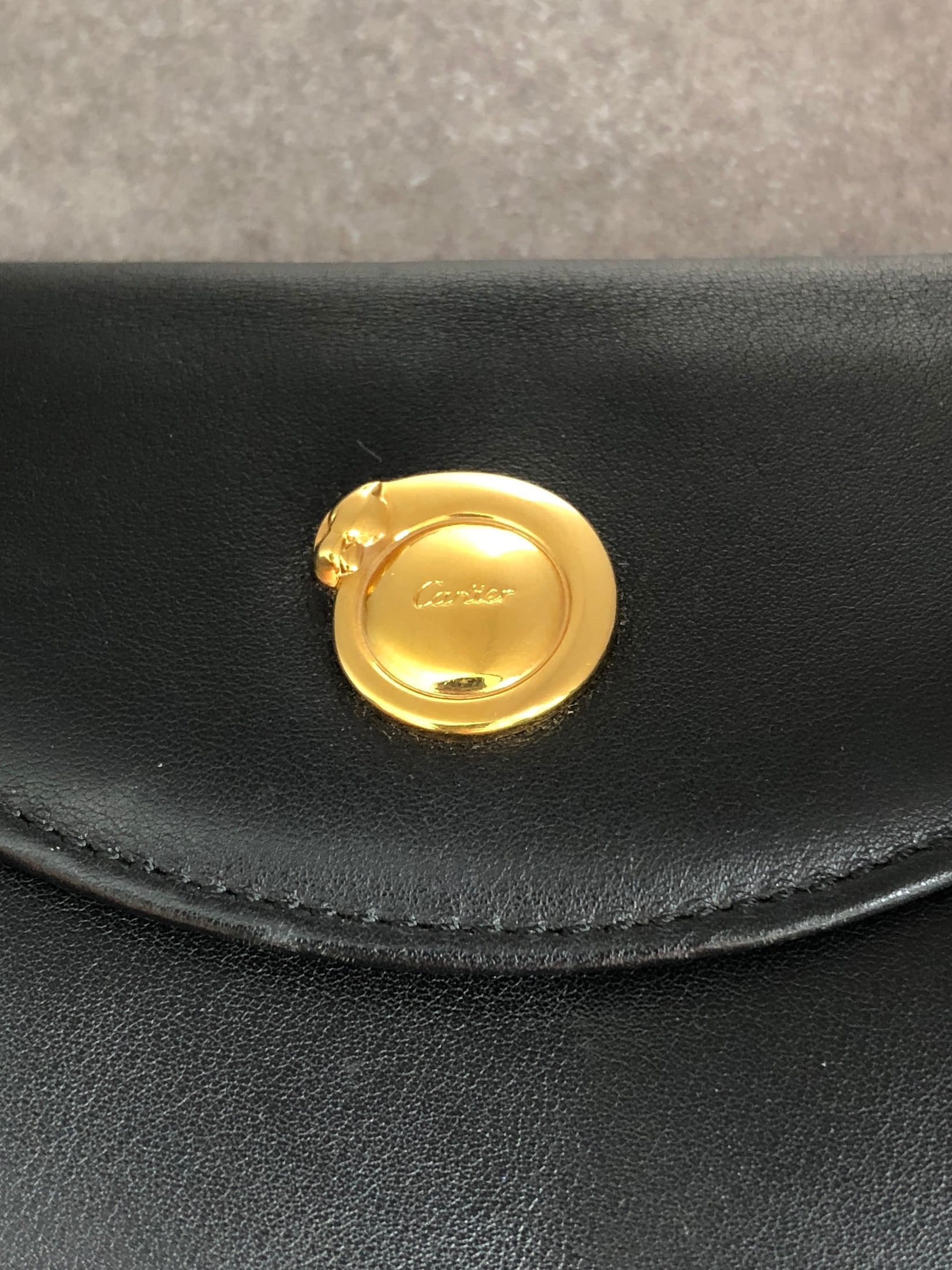 Cartier カルティエ パンテール 財布 ブラック レザー コインケース