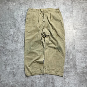 40-50s フランス軍 民間 2タック フレンチワーク チノトラウザー 51 w38