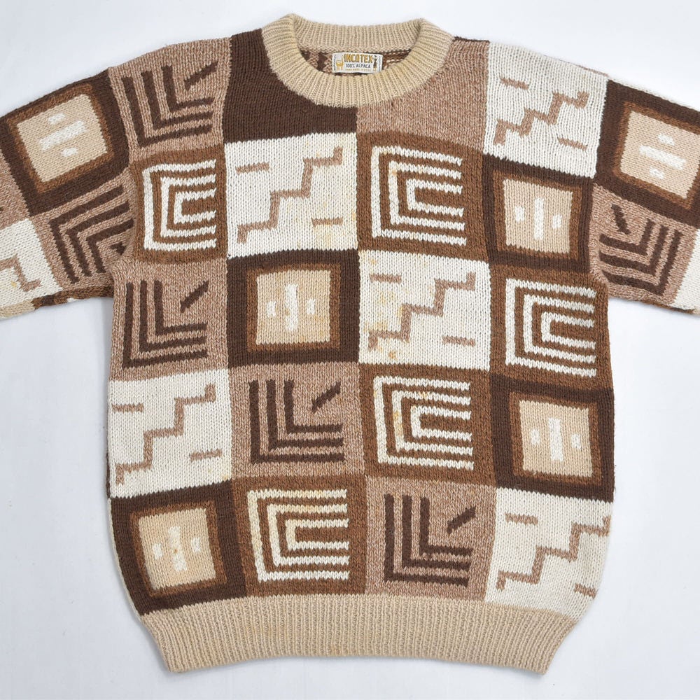 90s～ INCA-TEX インカテックス パッチワーク風デザイン アルパカ