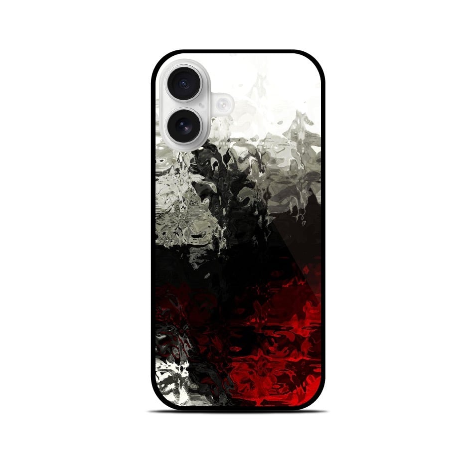 光闇 - 和風 角丸型 強化ガラスiPhoneケース | 紫乃二夢（しのにむ