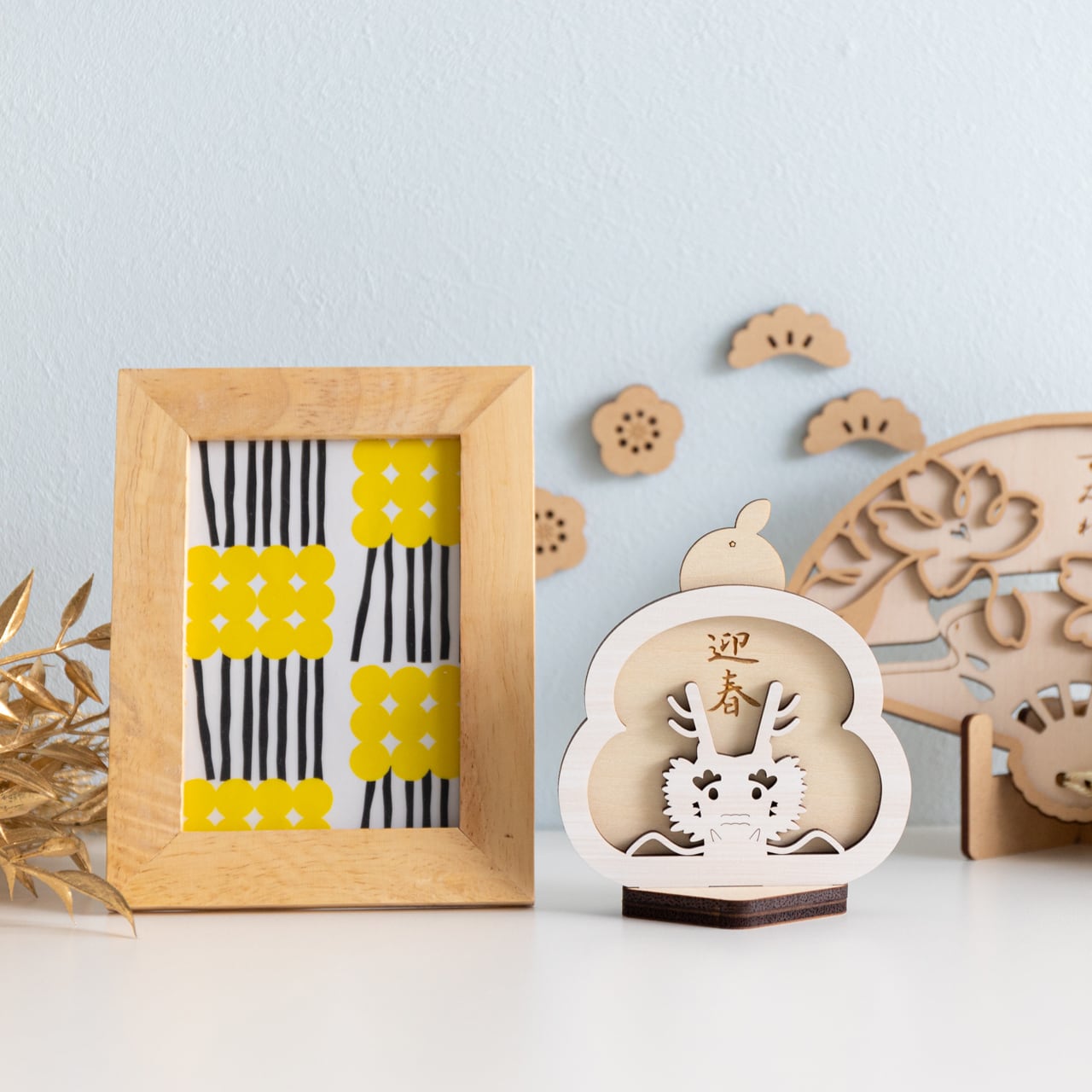 鏡餅⌇正月飾り, 木製「干支餅／辰年」／お正月, 記念撮影