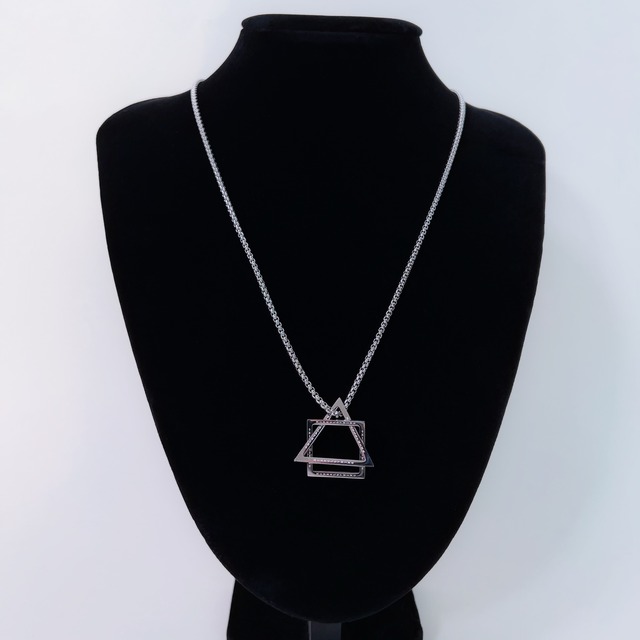 3D SQUARE×TRIANGLE PENDANT【ポーチ付き】