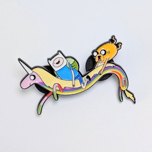 送料無料! ★ピンズ PINS★ピンバッジ 【 Adventure Time ( アドベンチャータイム ) 】フィン&ジェイク / ユニコーン〚アメリカン雑貨 アメトイ〛