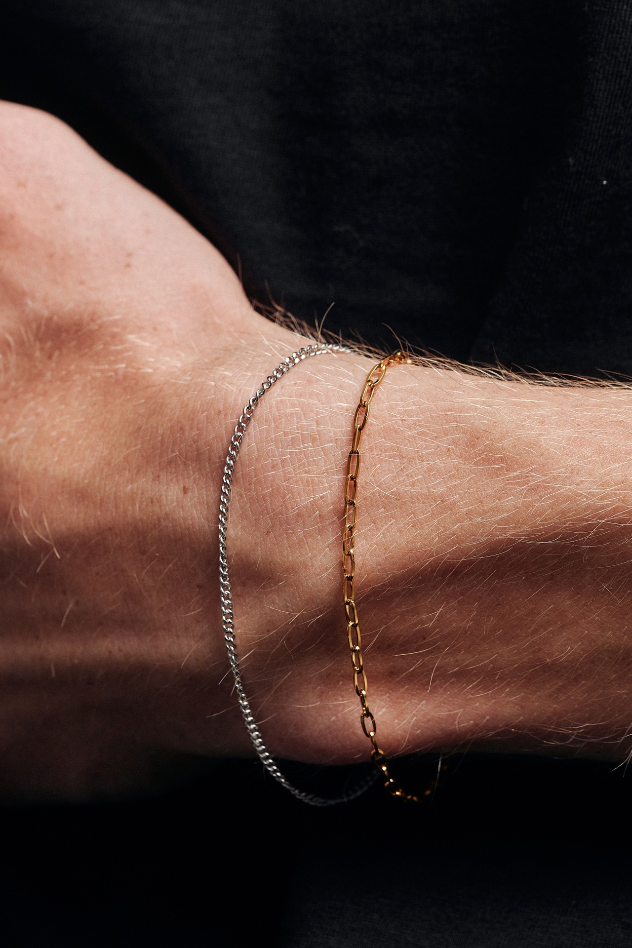 【skin cuban bracelet】 / SILVER