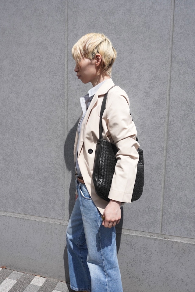 Bottega Veneta ボッテガ・ヴェネタ ショルダーバッグ ブラック レザー イントレチャート vintage ヴィンテージ オールド e8ihib