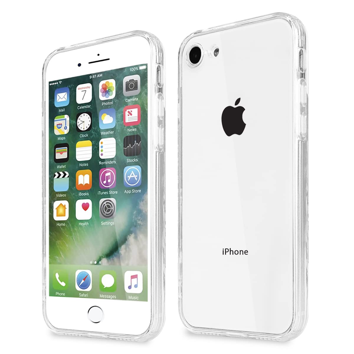 Majiyana iPhone SE2/SE3/8/7用 ケース クリア 耐衝撃保護 軽量 高い透明TPUバンパー(透明)