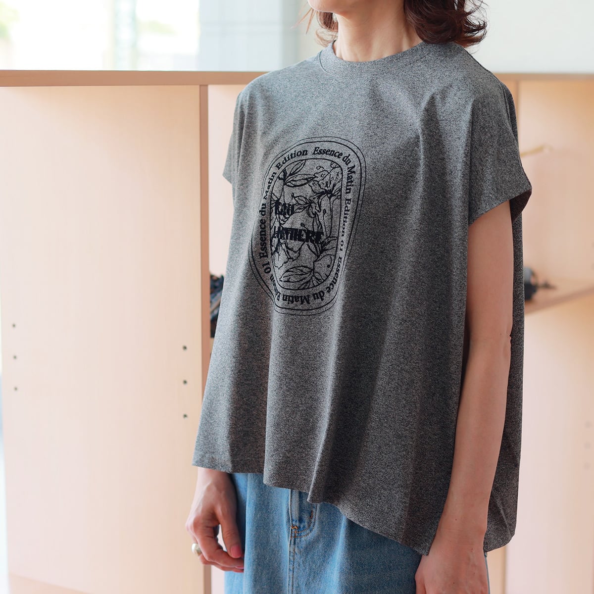 Dignite collier (ディニテ・コリエ) フロッキープリント ルーミーTee