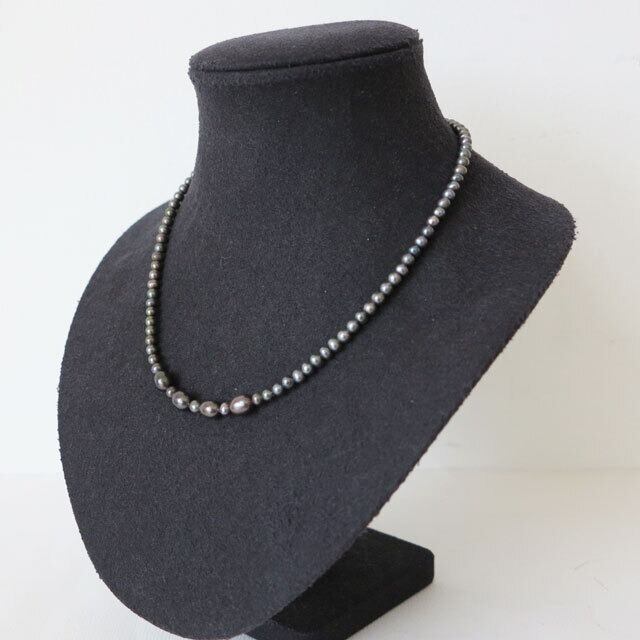 黒パ−ルネックレス 78オリジナル 淡水ブラックパールネックレス(JAPON)：¥12,000＋tax