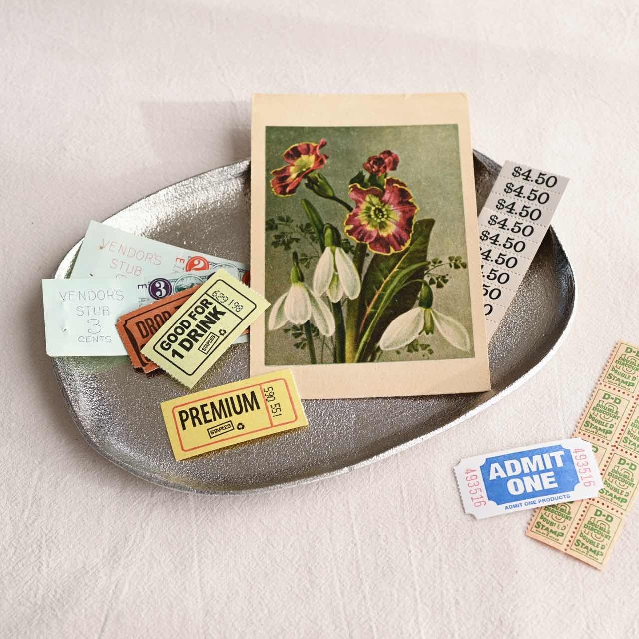 Santolina シルバートレイ|ディスプレイトレー 楕円形 アクセサリートレイ おしゃれ インテリア 雑貨店