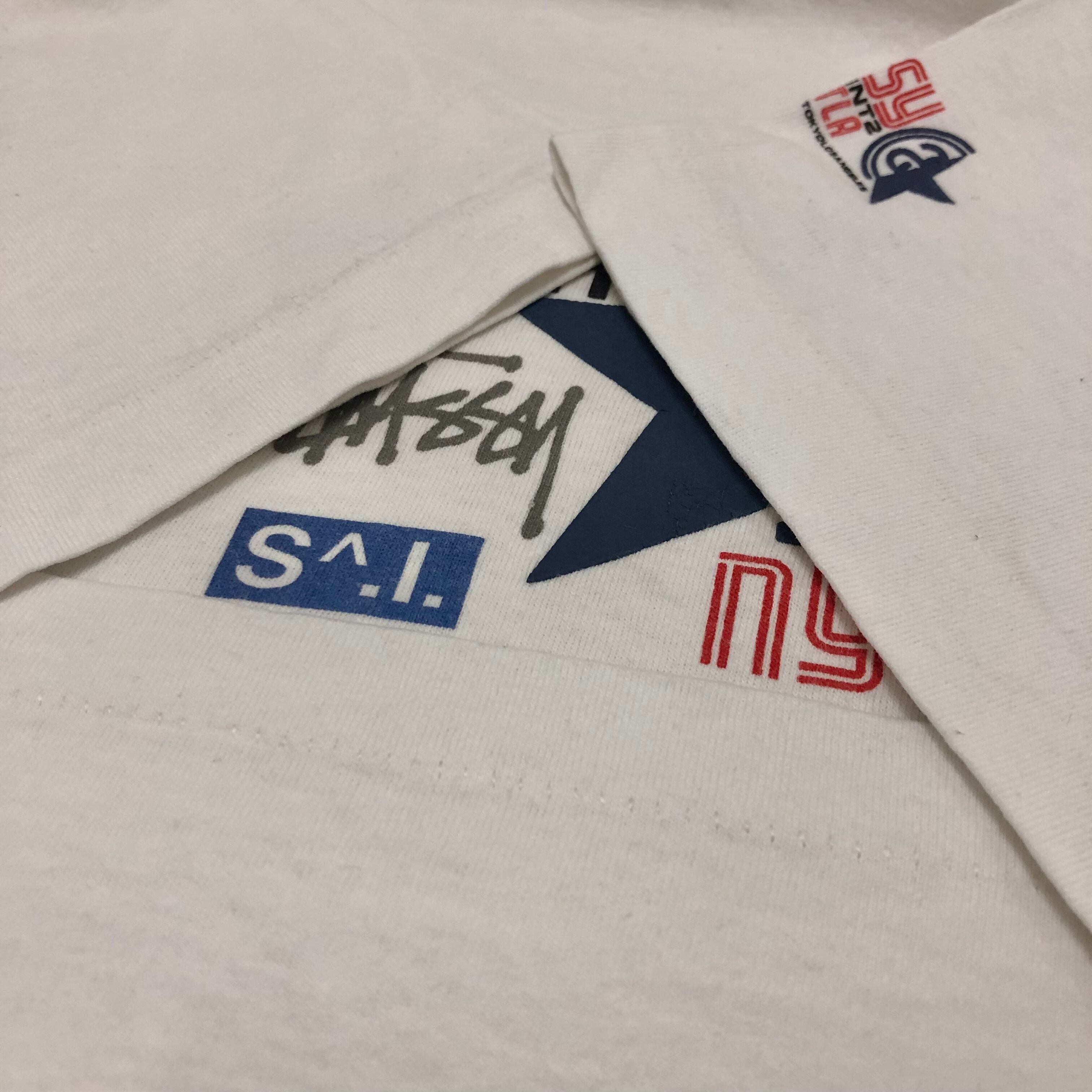 90s old stussy tシャツ 紺タグ 80s 後期 STUSSY 黒タグ USA製 “USA製”