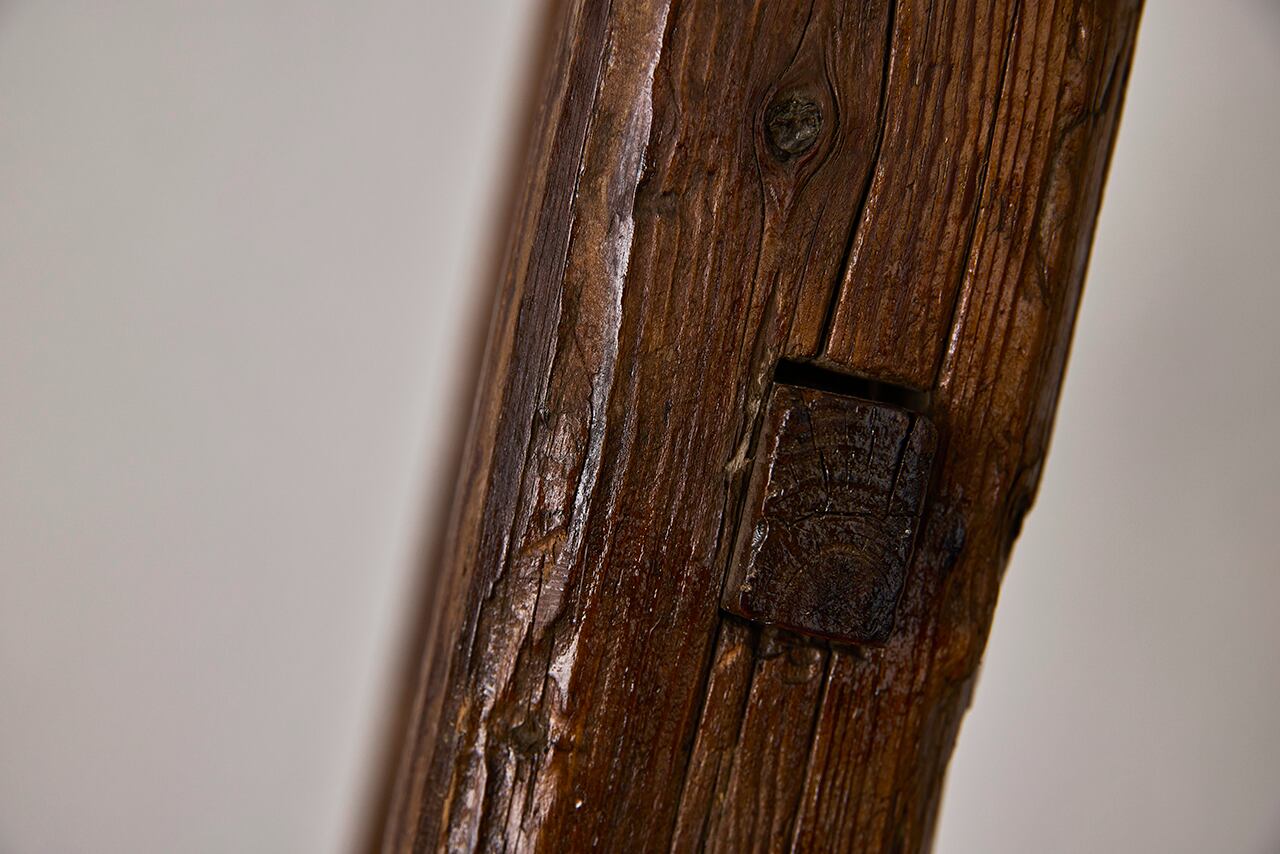 02ヴィンテージ◇スリムサイズの古い木製階段◇梯子 ハシゴ ステップ