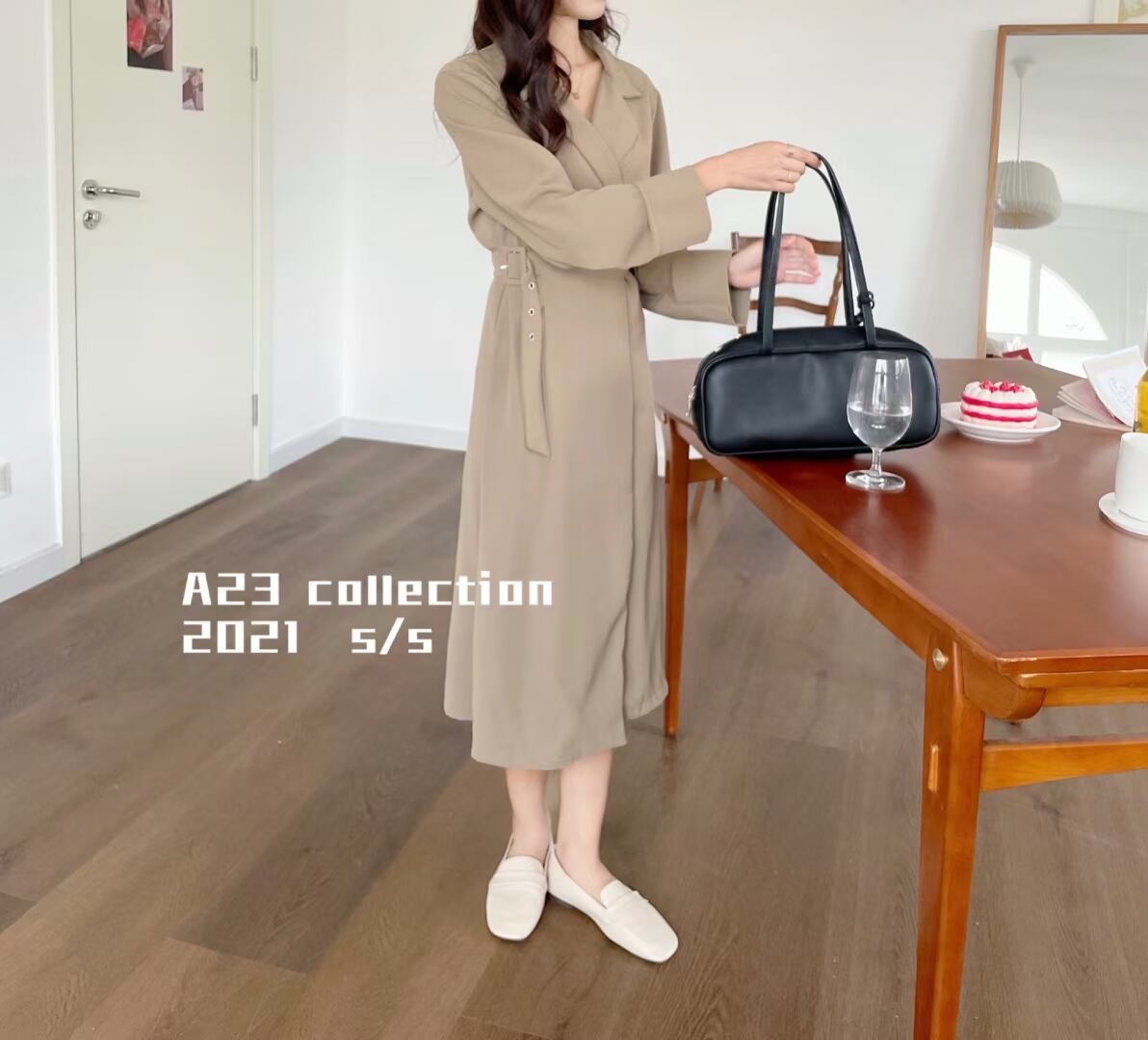 コート風ワンピース　AJ3396-D03