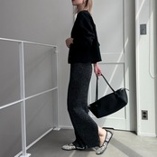 キーネックスウェットCD/ブラック