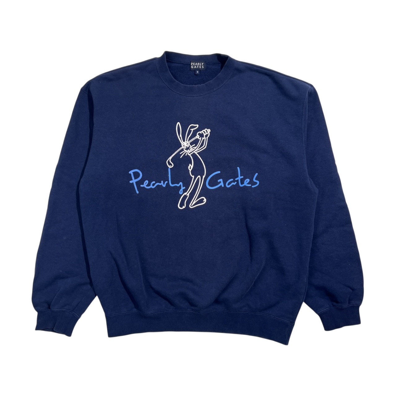PEARLY GATES パーリーゲイツ ウサギ キャラクター スウェット トレーナー 3/ネイビー系 メンズ  ゴルフウェア