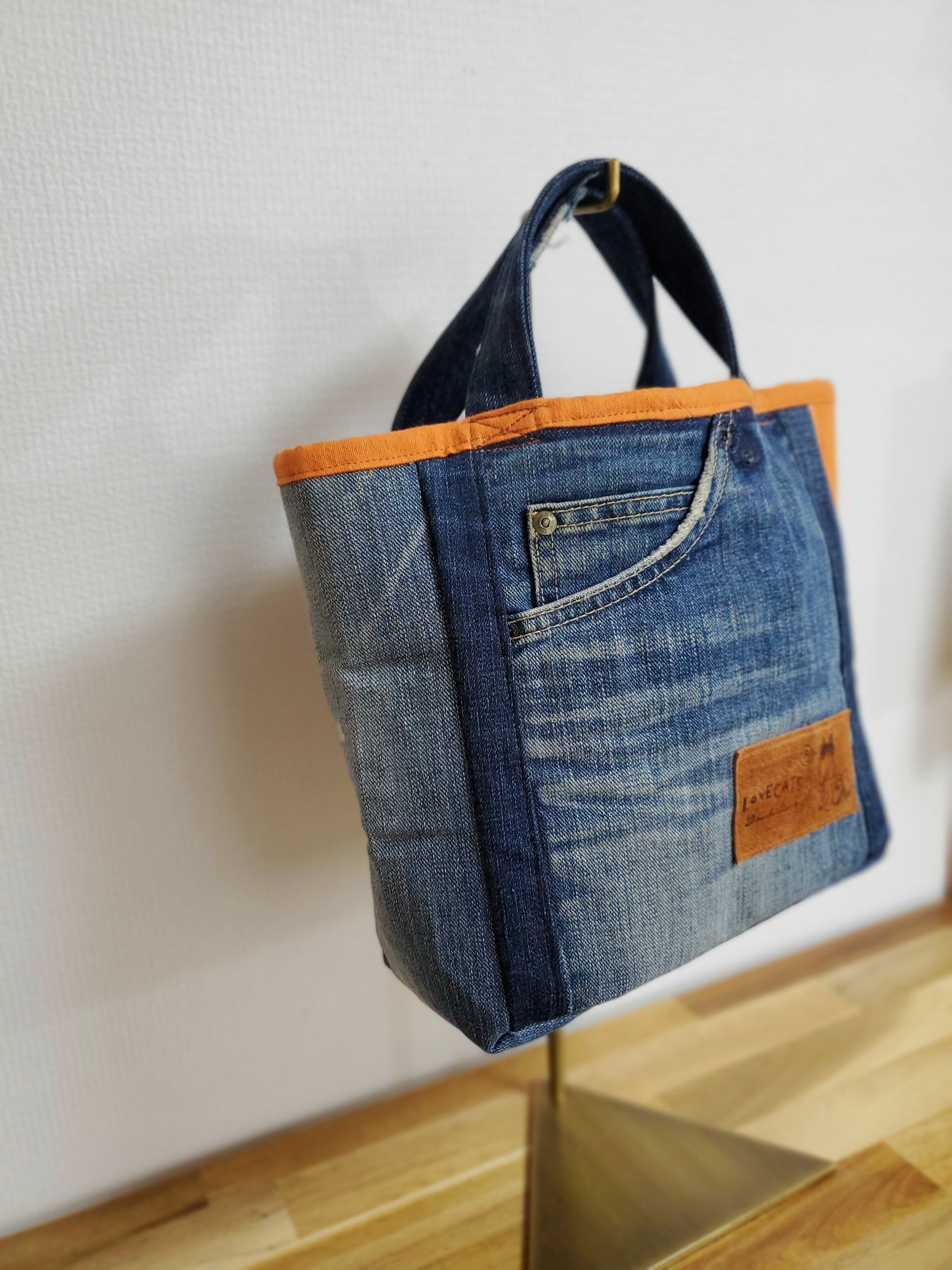 Accent Bag／デニムリメイク×オレンジ Accent Bag／デニムリメイク×オレンジ 【公式通販】