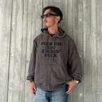 RIVERSIDE BASE 「FUCKIN' FUCK」FULLZIP HOODIE FADE BLACK