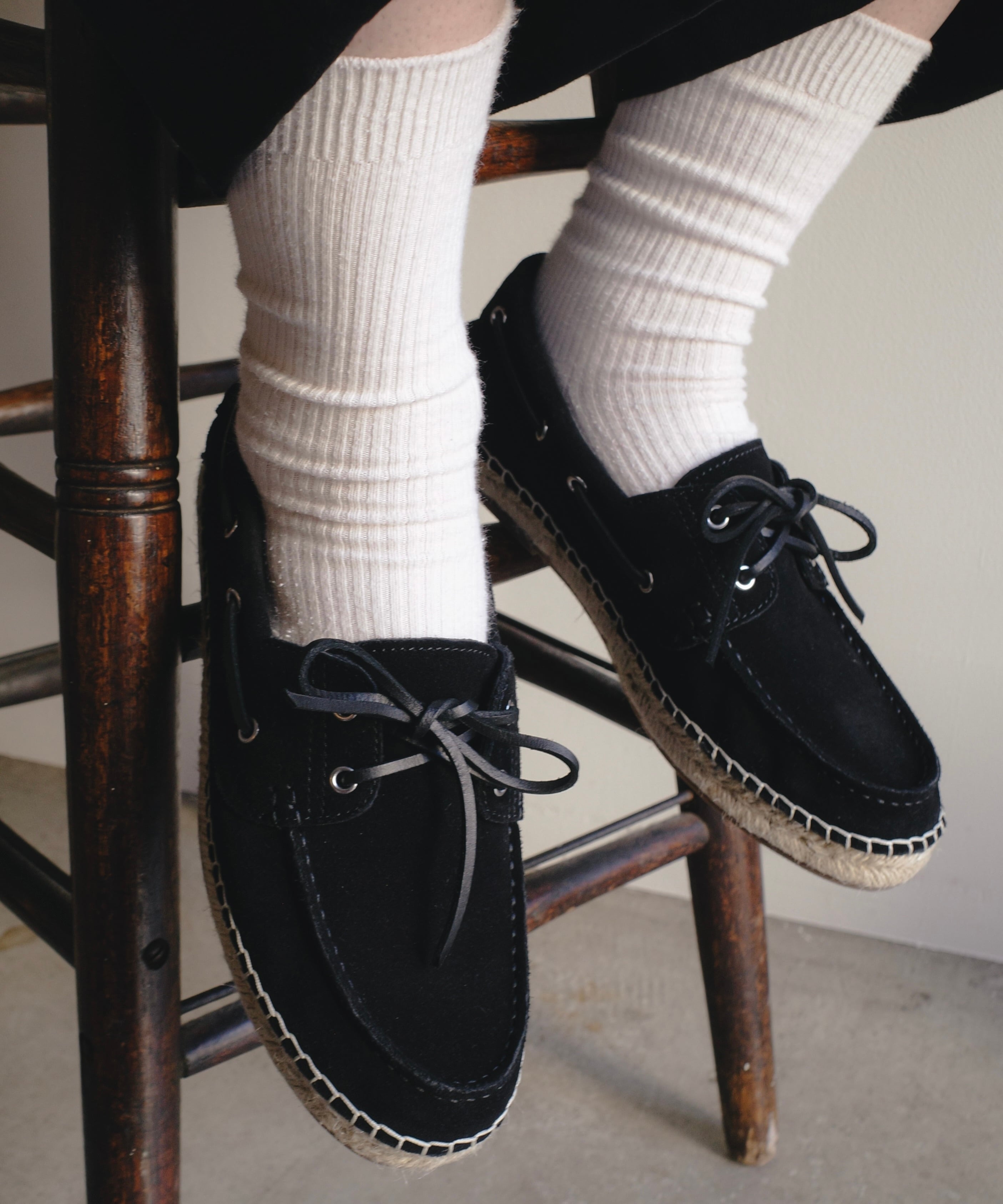 UNUSED / UH0634 SUICOKE DECK SHOES JUTE SOLE(BLACK) | AfterSchool