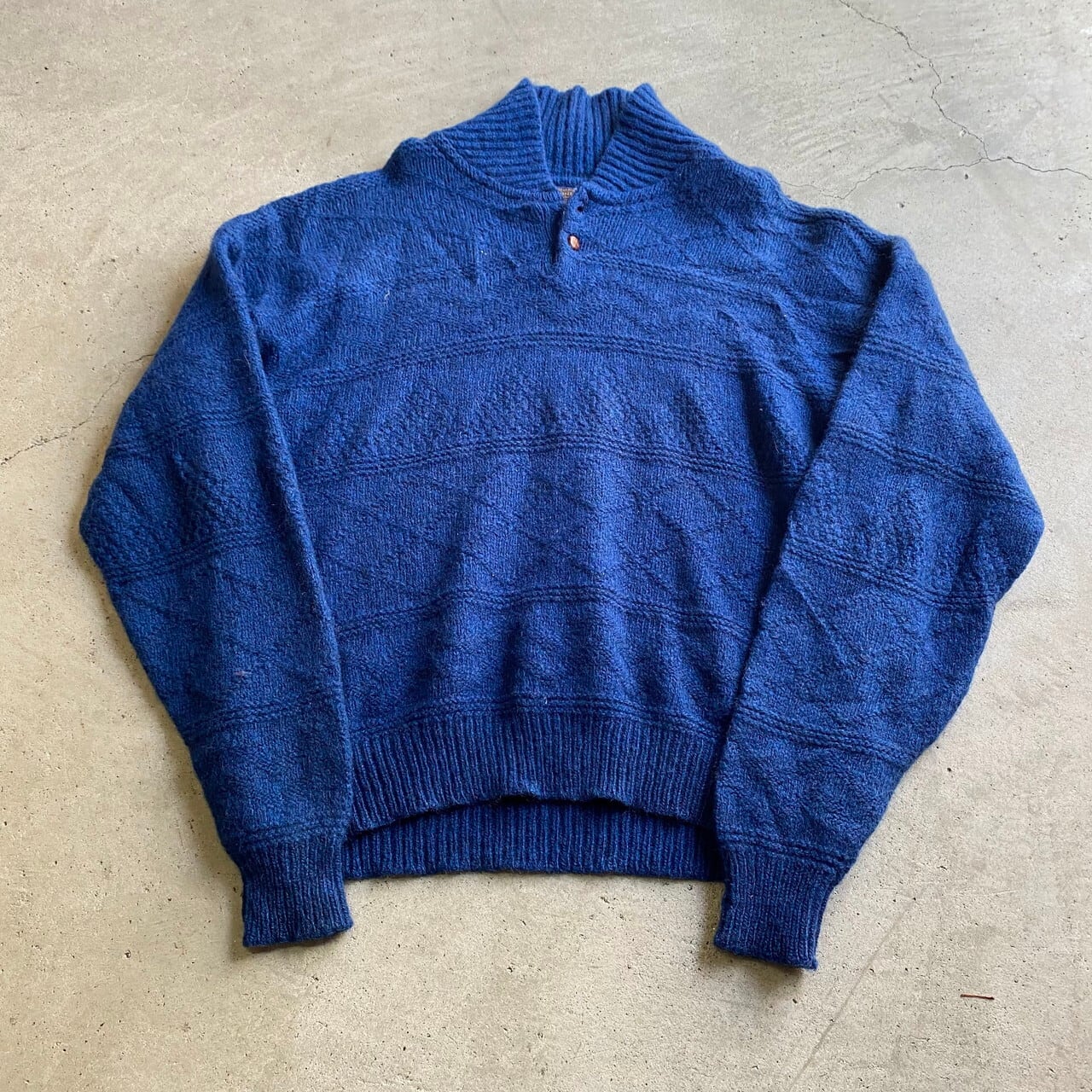 【USA製】ペンドルトン カーディガン 70s~80s ウール セーター ブルー