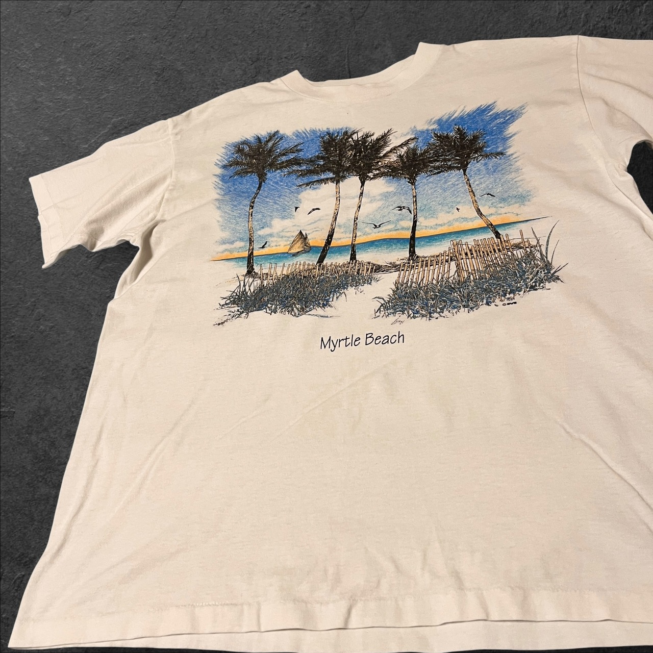 00s Sunshine Apparel Myrtle Beach Palm Tree T-shirt USA-made