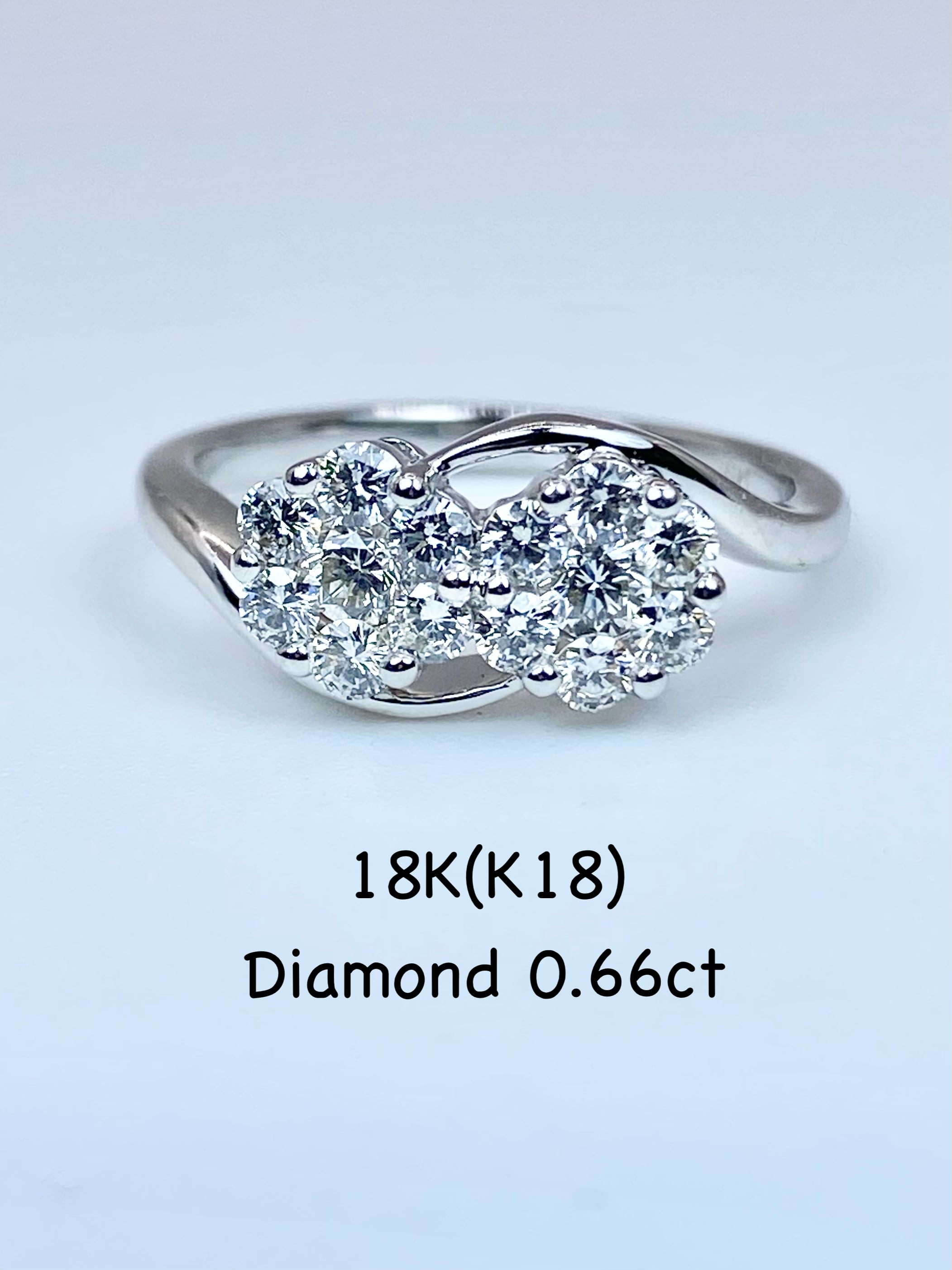 ホワイトゴールド×ルビー リング K18WG 0.88ct 5.1g