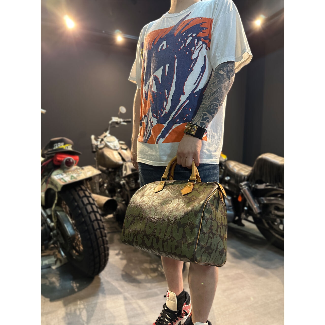 【LOUIS VUITTON】ルイヴィトン モノグラム グラフィティ スピーディ30 ミニボストンバッグ