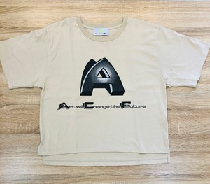 Capital A ( A )  スリット付きTシャツ( ショート丈 )  ストーン