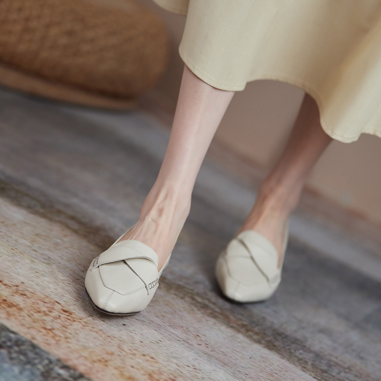 クロスデザインレトロローファー W10072