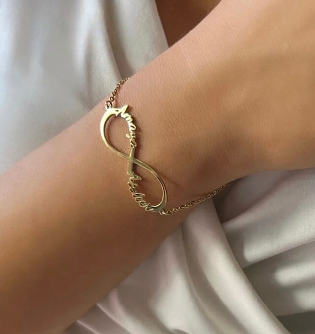 金アレ対応 316L Infinity mark name bracelet (095)