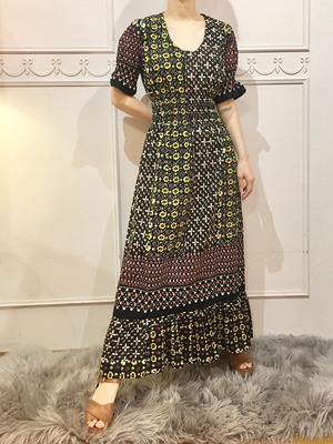 70sロングドレスlot20442