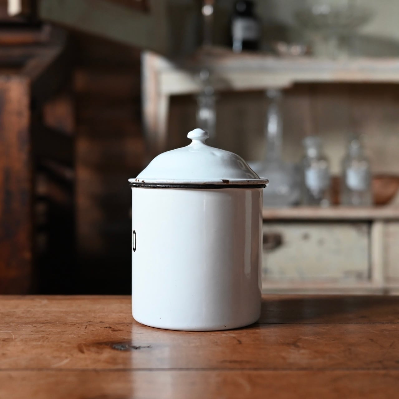 イマン オデット キャニスター enamel antique canister Enamel Canister / エナメル キャニスター【B】〈 琺瑯・ホーロー