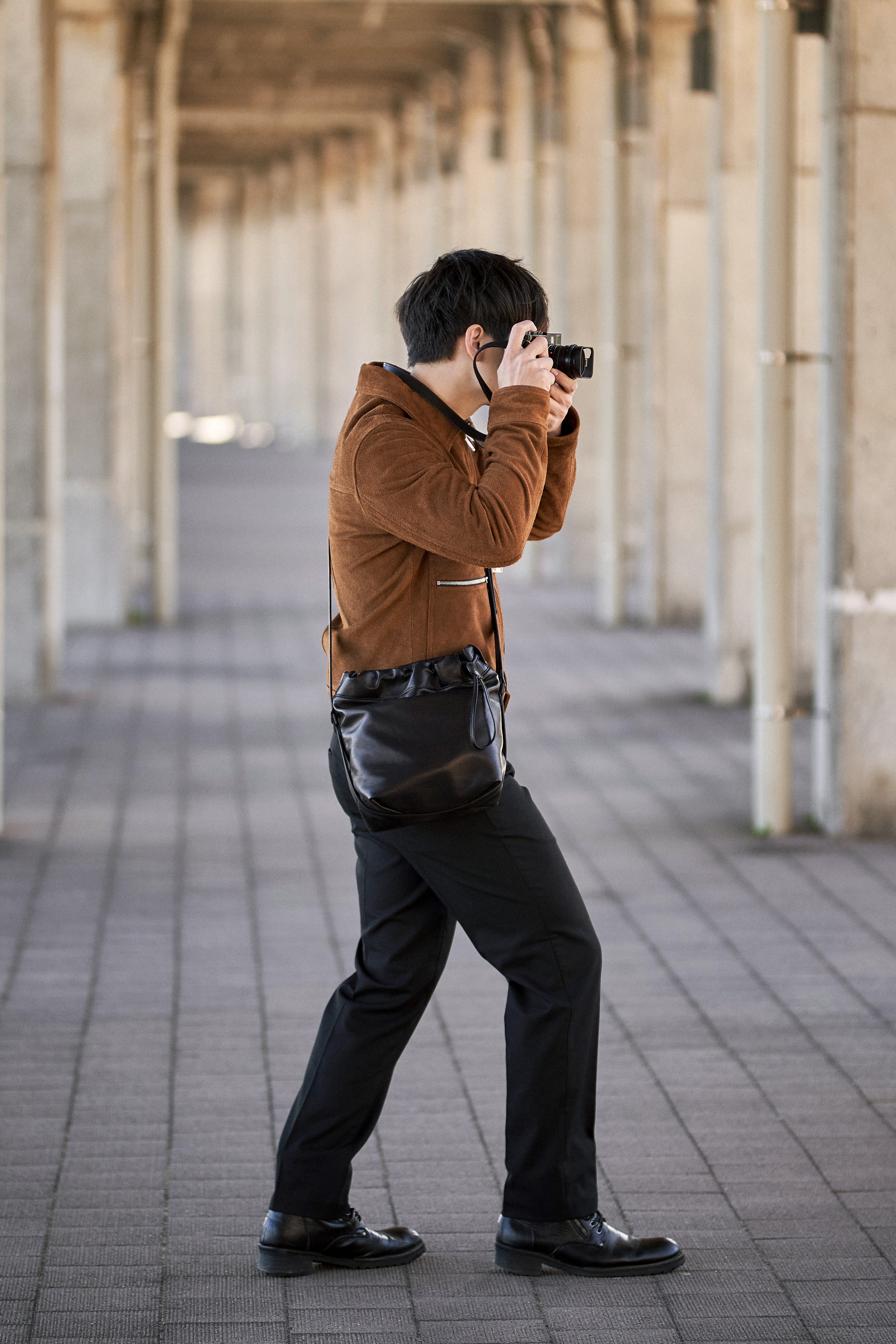 小物 bio Overseas Sales_Photographer's Bag「MICHELLE」Full Horsehide