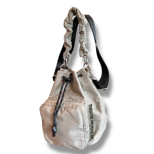 NYLON TWILL 2WAY SHOULDER BAG-Beige〖THEATER PRODUCTS〗/ナイロンツイル2WAYショルダーバッグ　シアタープロダクツ