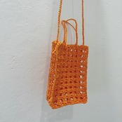 [Pattern] 方眼あみのサコッシュ