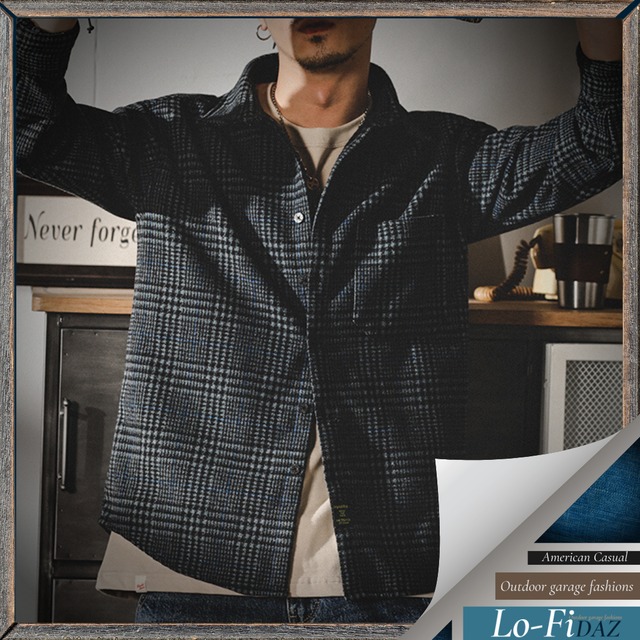 レトロ チェック フランネルシャツジャケット 20121