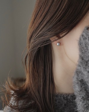 Ennui パールピアス-Gray／K14GF