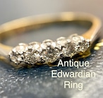 1900年代初期イギリスアンティークリング　ダイヤモンド