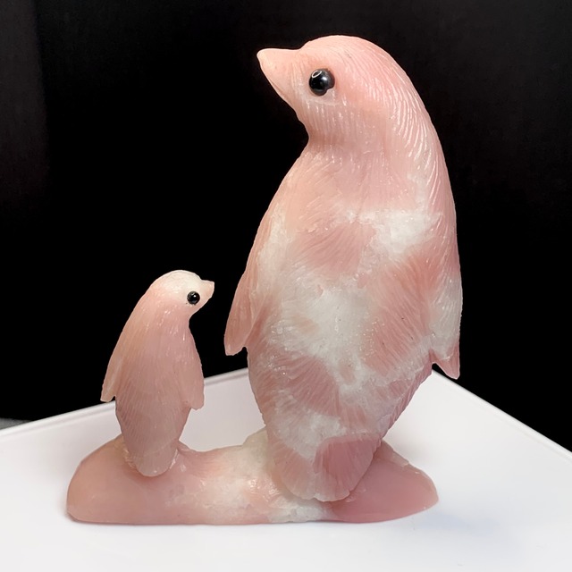 1.ピンクオパール・親子ペンギン