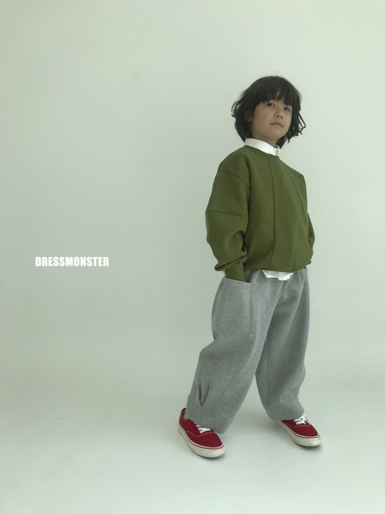 【ドレスモンスター DRESS MONSTER】 起毛リバーススウェットパンツ 120〜160cm【231107dm】 - 15