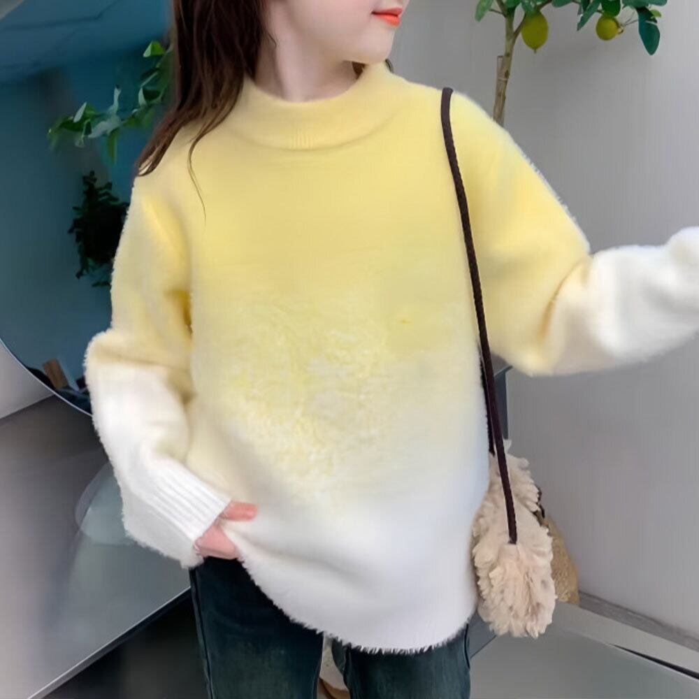 【送料無料】 子供服 男の子 女の子 キッズ ニット セーター グラデーション 長袖 韓国 春秋 おしゃれ 厚手 暖かい カジュアル ゆったり 小学生 柔らかい 大人可愛い 大人女子