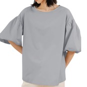 バルーンスリーブ ヒップ丈 チュニック 　全6色　 00076