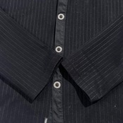 TORNADO MART トルネードマート 首元 ベルト付 ストライプ ジャケット /ブラック系 Y2K 男女でも