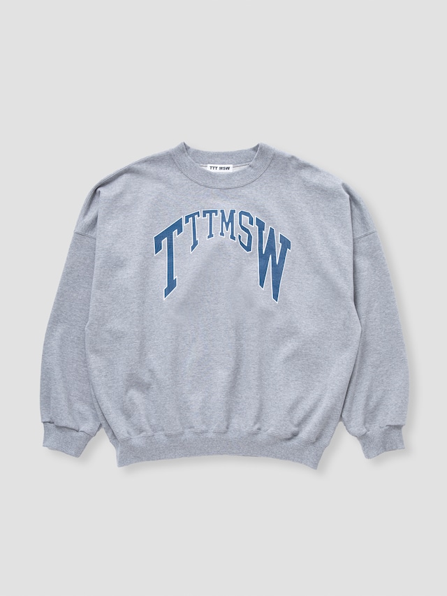 TTT MSW　College logo crew neck sweat　Grey　TTT-2024SS-CT05