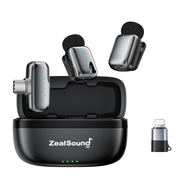 ZealSound miniワイヤレスマイク ピンマイク ワイヤレス 超軽量5g