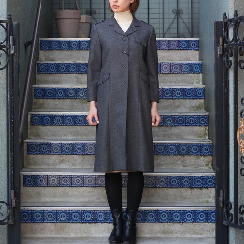 .MIUMIU WOOL CHESTERFIELD COAT MADE IN ITALY/ミュウミュウウールチェスターフィールドコート2000000024530