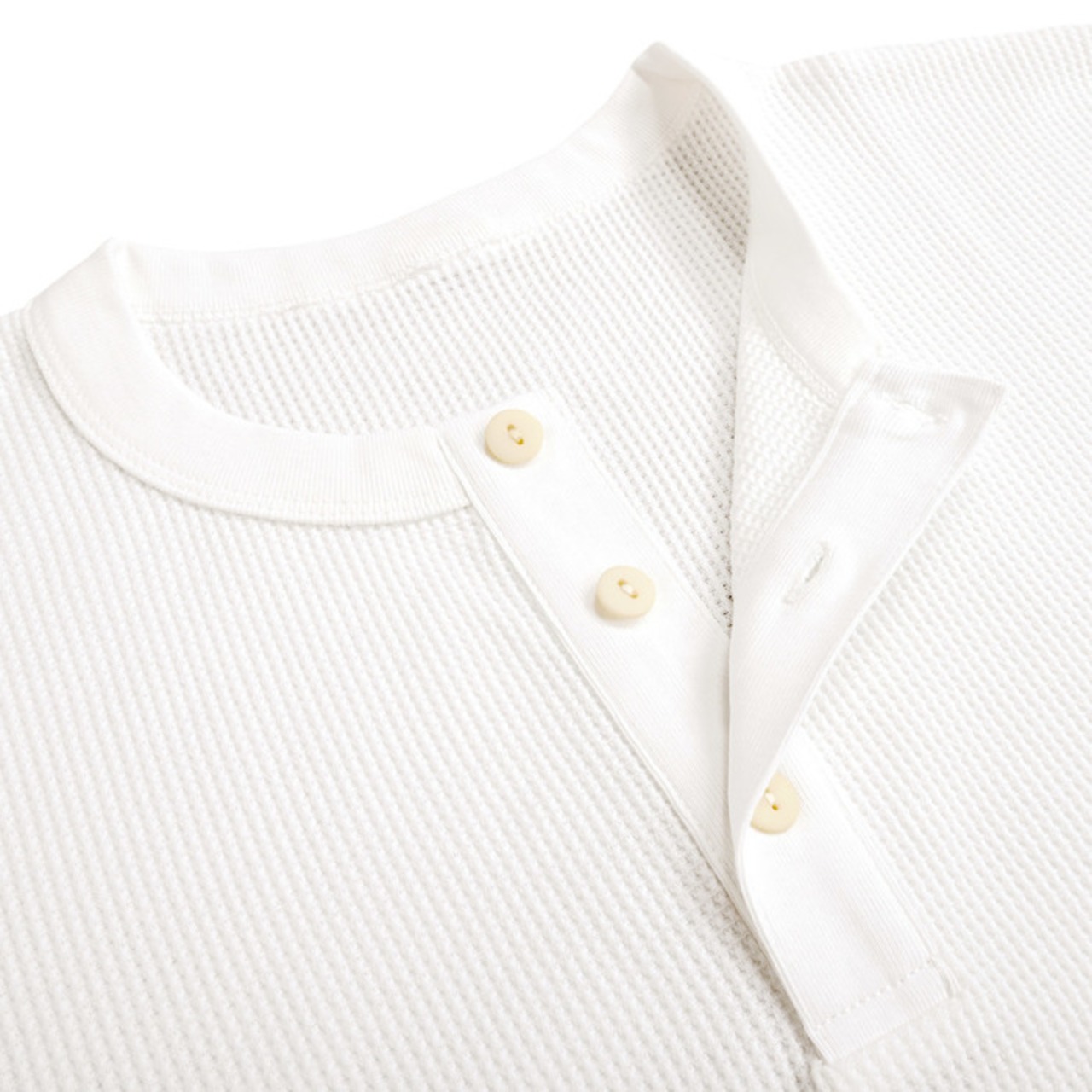 WIGGLE ROGO WAFFLE HENLEY TEE -White-　[T0062]