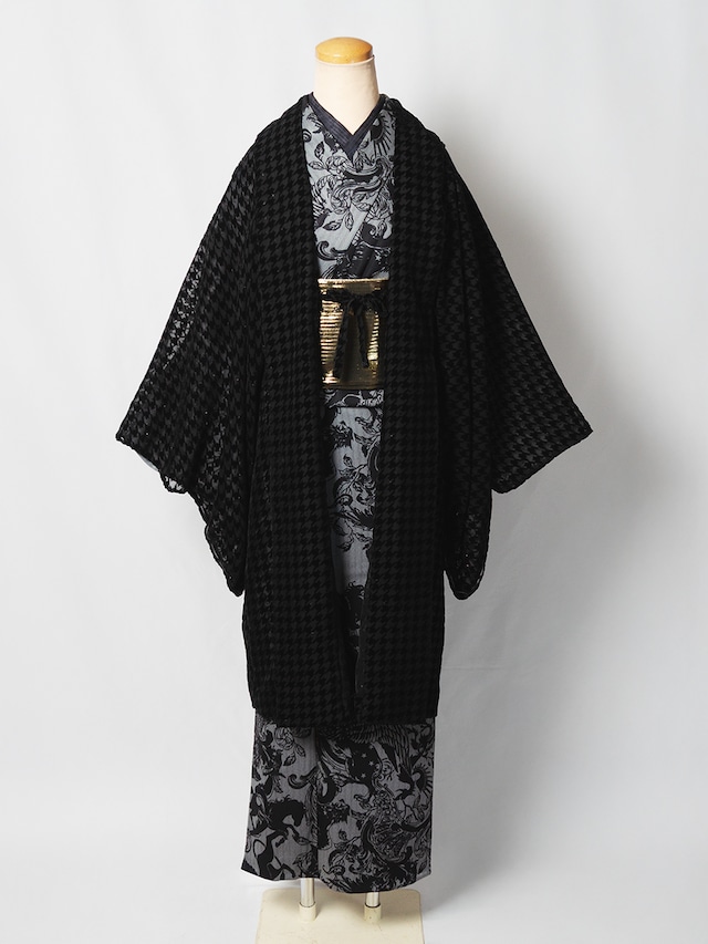 【即納品】Rumi Rock羽織　千鳥格子　[ B1252]