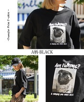 ＼SALE／◆転写プリントTシャツ◆bs-23104-42