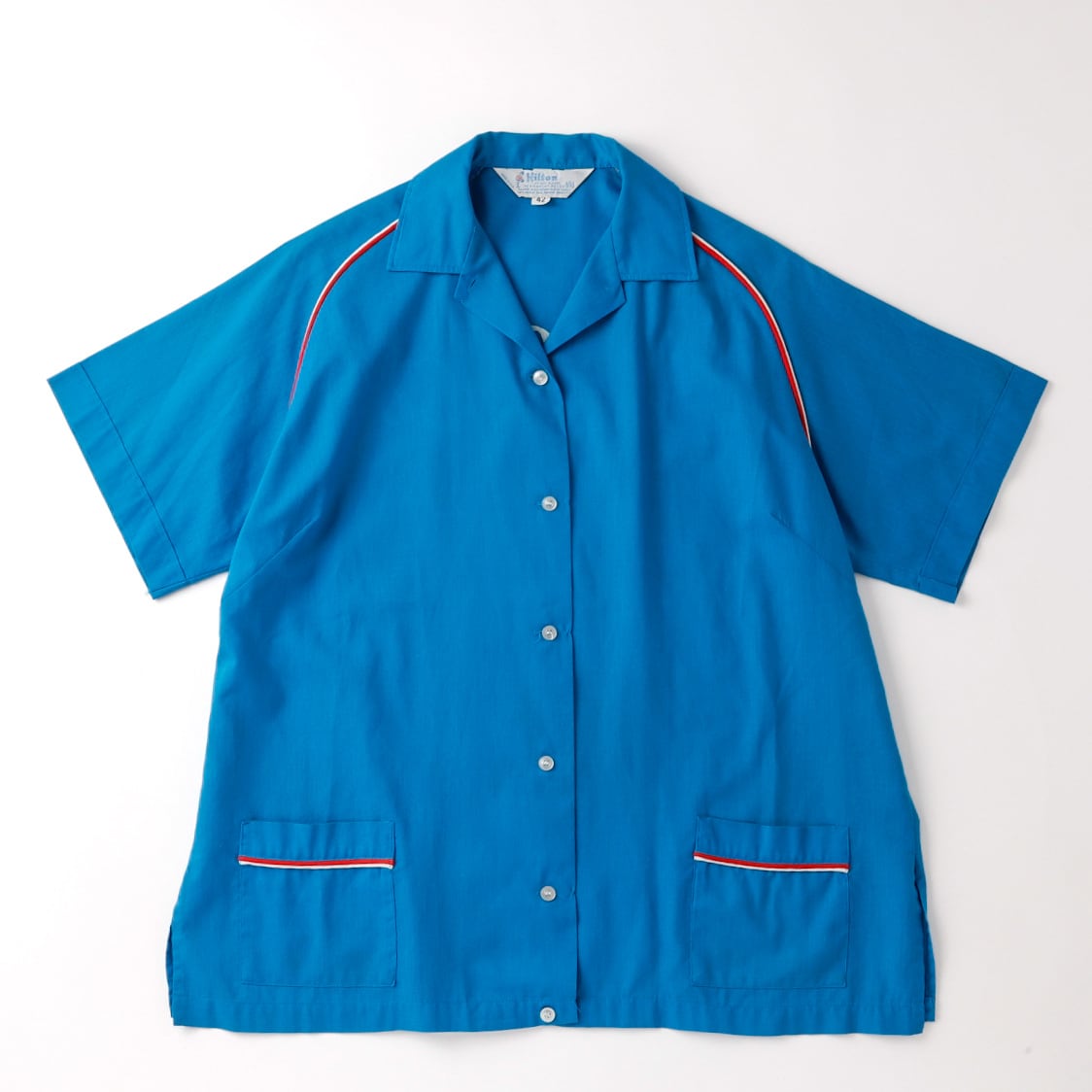 極美品】70s special Vintage bowling shirt open collar shirt Blue S