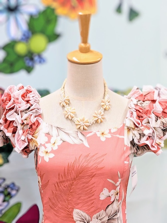 ラフィアシェルネックレス